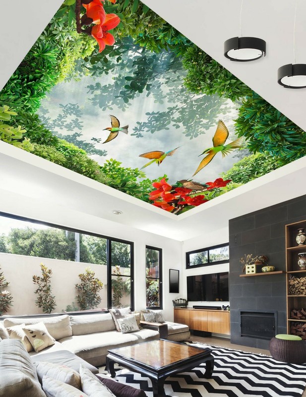 3D Forest Birds NA600 Ceiling WallPaper Murals Wall Print Decal AJ US Fay gallery