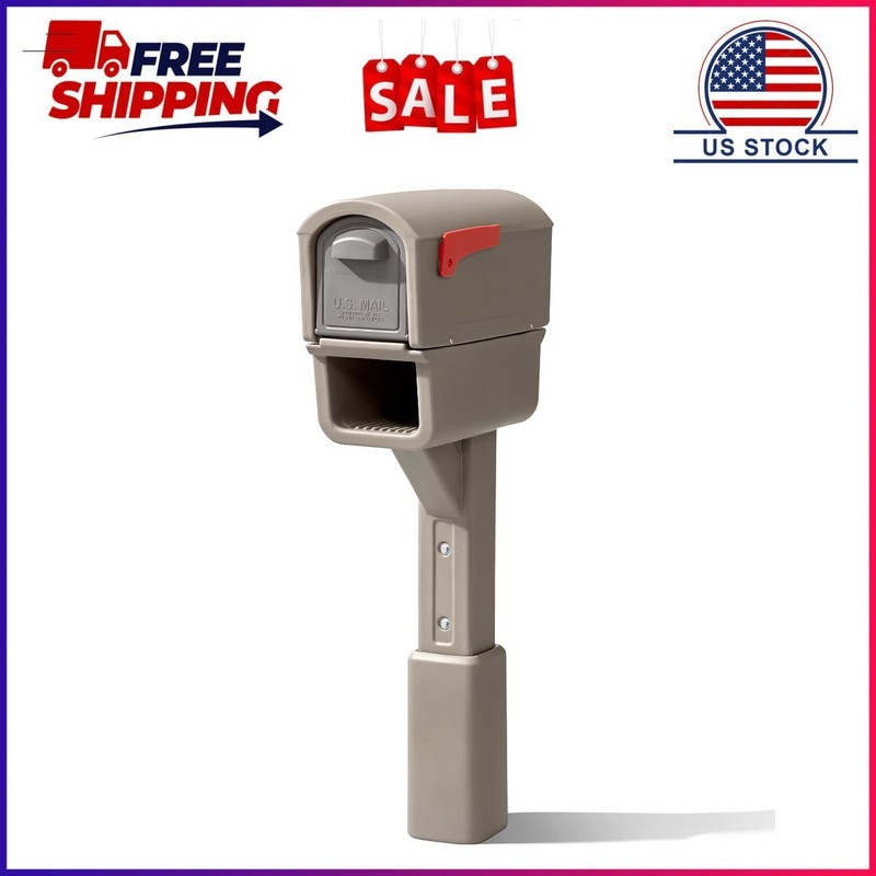 Step2 MailMaster Express Plus Plastic Mailbox Mocha Finish