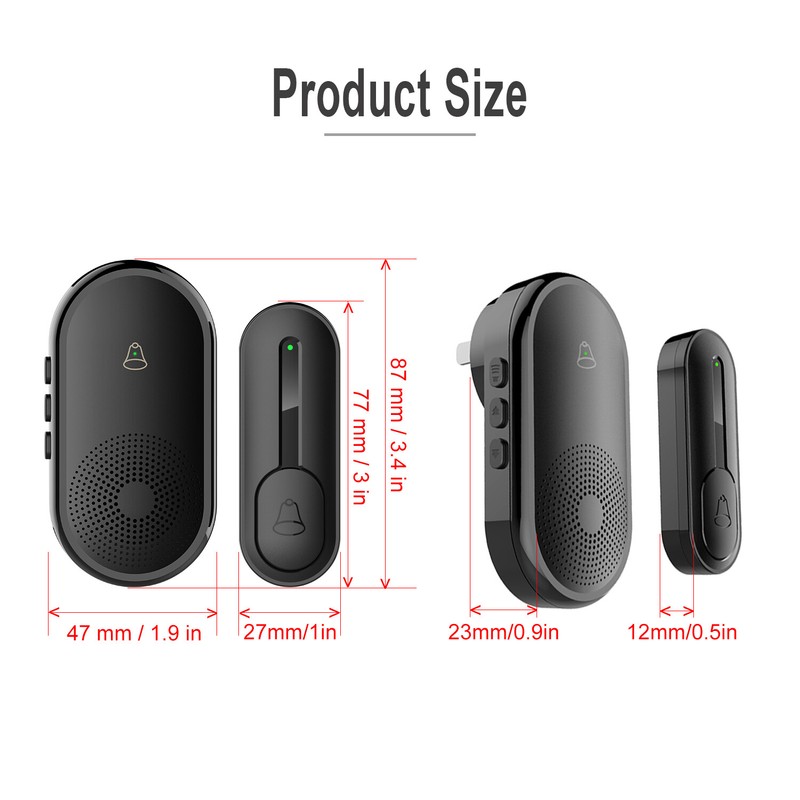 For Home/Elderly/Shop Call,3 Call Buttons + 1 Wireless Musical Doorbell Receiver gallery