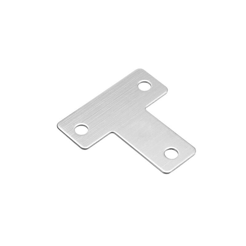 304 Stainless Steel Tee Plate Brace Flat T Shape Repair Bracket Tee Corner Brace gallery