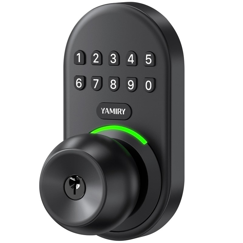 Keypad Smart Door Knob Lock, Keyless Entry Digital Lock with Handle, Electron…