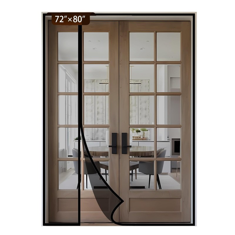 Reversible Side Opening Magnetic Screen Door for Sliding & French Doors,Upgra…