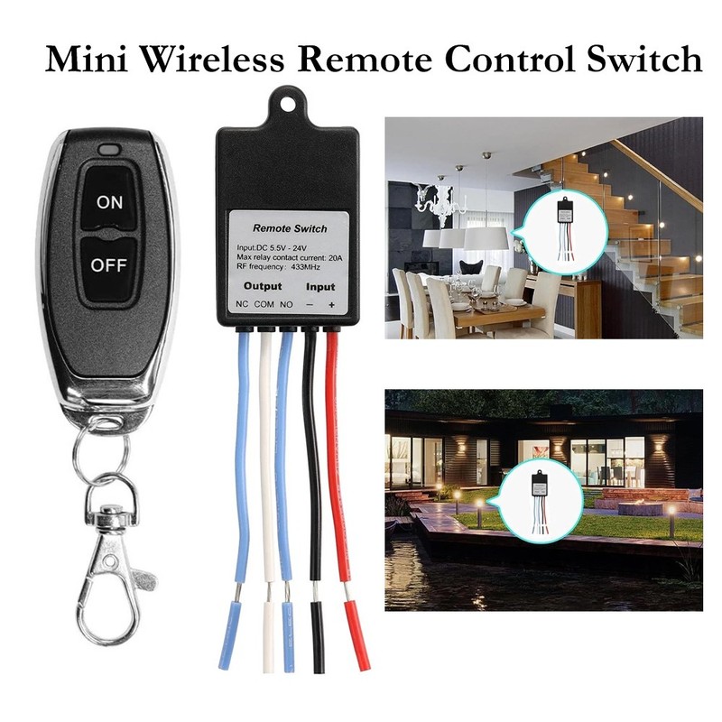 New Mini Wireless Remote Control Switch DC 6V 12V 24V 36V 60V 1 Channel