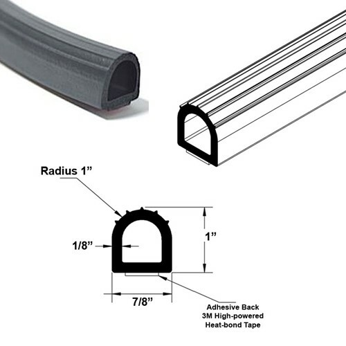 Auto Water/Weather Resistant Adhesive Back Closed Sell Sponge Rubber Seal – 10ft
