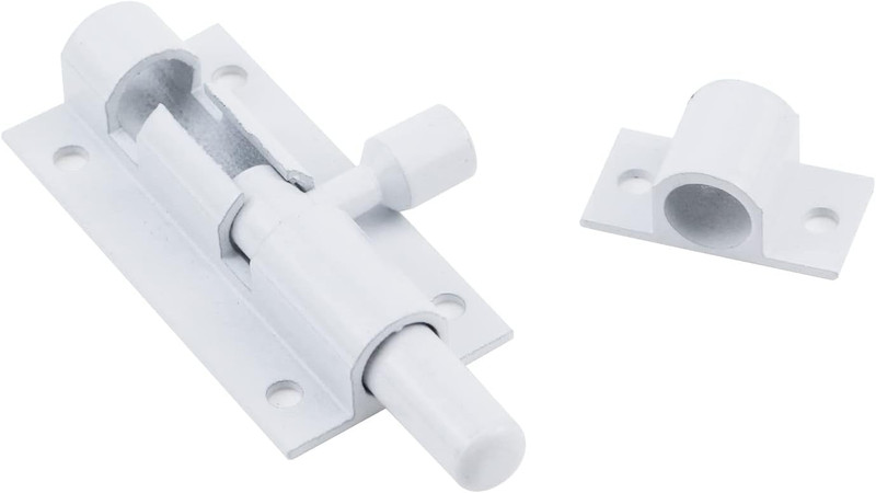 2-Inch Slide Bolt Latch White Slide Locks for inside Door Barrel Bolt Latch Slid gallery