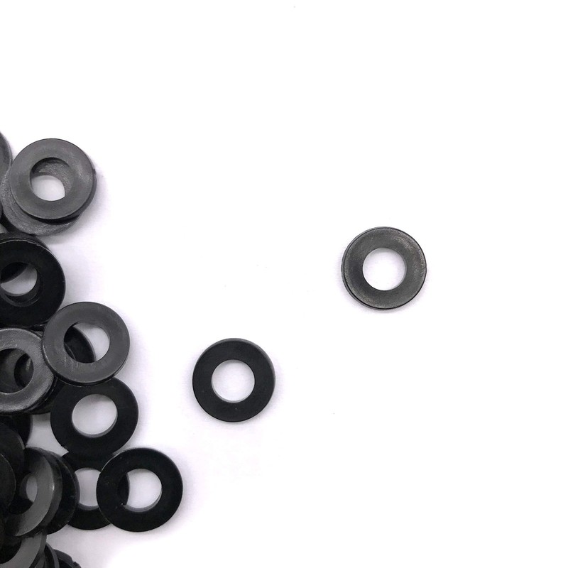 NACX 300Pcs Black Nylon Plastic Round Flat Washer Gasket M6*12*1.5, gallery