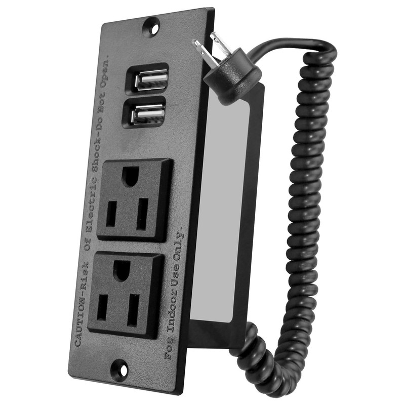 Drawer Outlet Kit with Two 15Amp AC Sockets & Two 20W USB-A Sockets, in-Drawe...