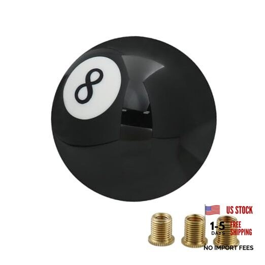 Billiards Shift Knob Driving Handle Lever Round Ball Cool Gear Stick No.8 Black