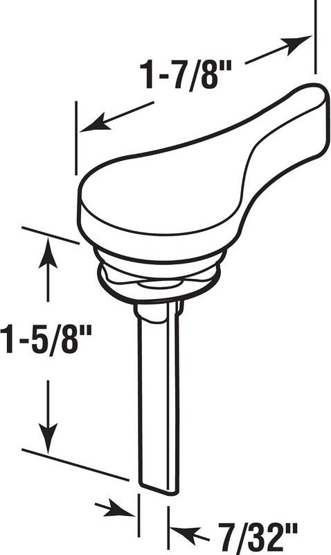 Durable White Powder-Coated Sliding Door Latch Lever - Hassle-Free Replacement gallery