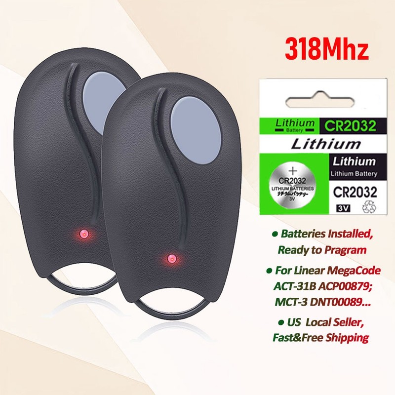 Compatible LINEAR MEGACODE mega-code 318MHz Remote Control ACT-31B ACT-34B #01 gallery