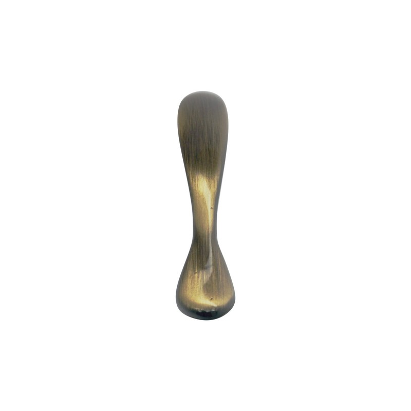 25 Pack Flare 3-3/4" Center Rustic Brass Kitchen Cabinet Pull Handle P418796RB gallery