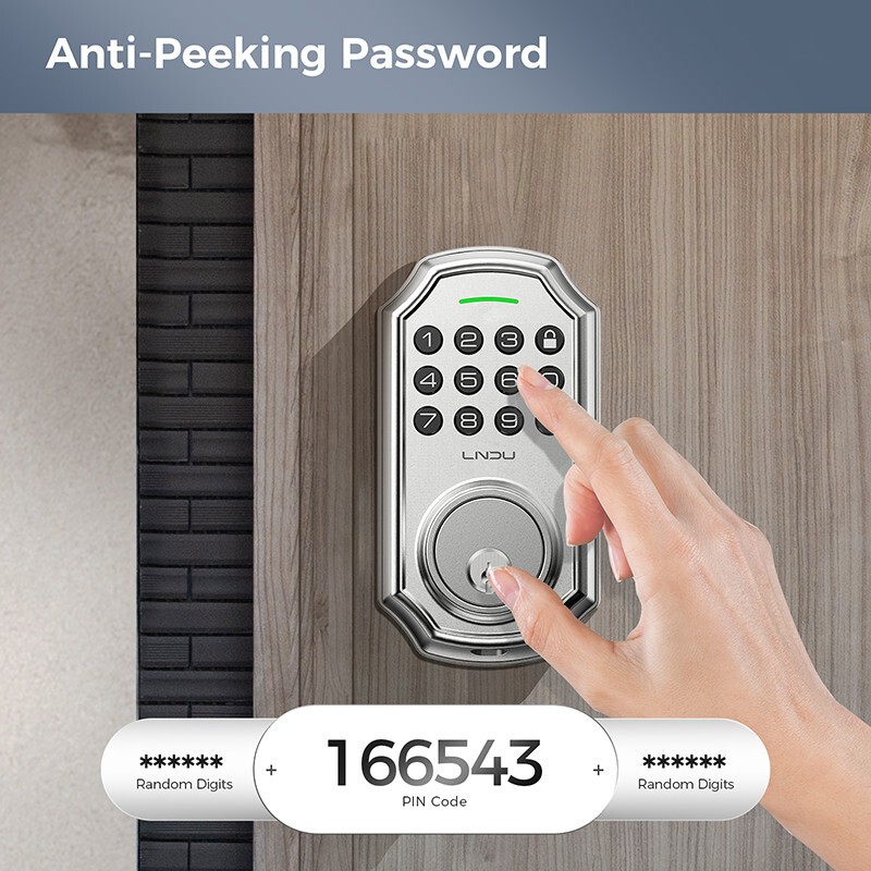 LNDU Smart Door Lock Electronic Keypad Password Deadbolt Keyless Entry Door Knob gallery