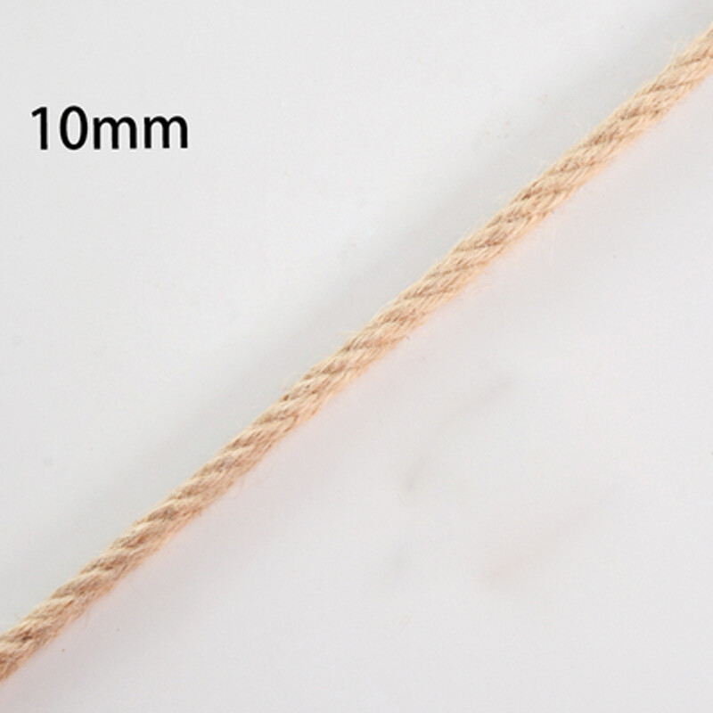 50M Nature Jute Rope Twisted Braided Cord Home Garden DIY Material 8mm 10mm 12mm gallery