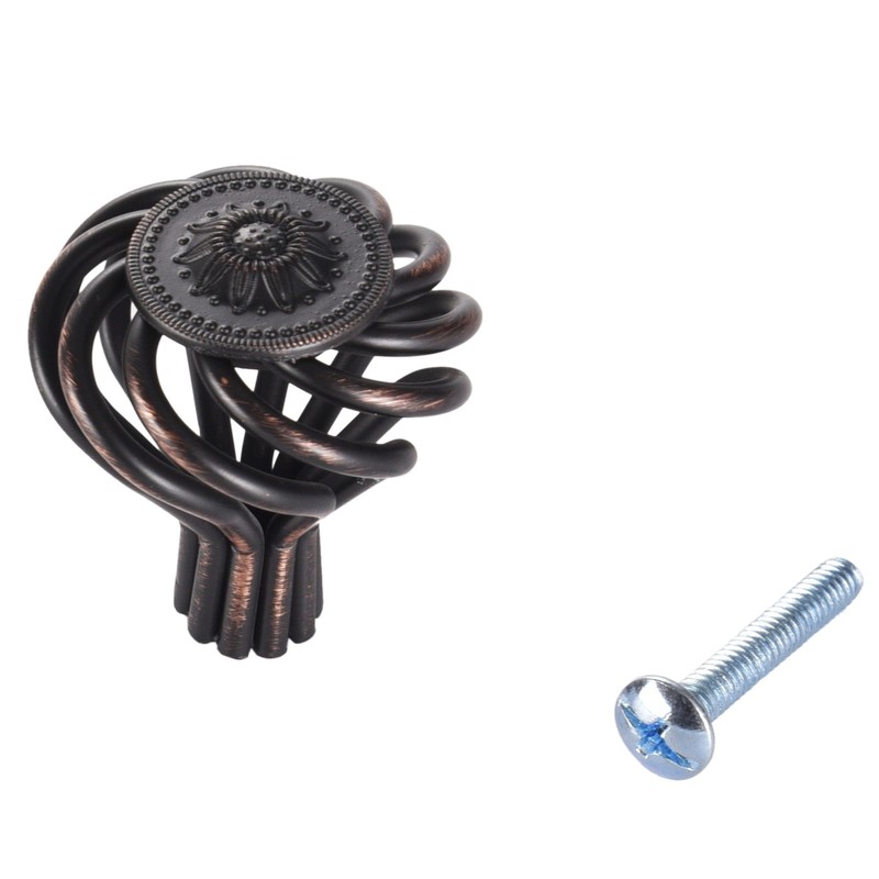 25 PCS Bird Cage Birdcage Flower Kitchen Cabinet Knobs Bronze 35MM 1 3/8 895ORB