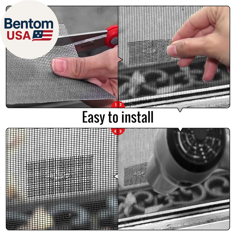 Window Screen Repair Patch, 10 Patches, 4"X 4"(10Cm X 10Cm), Black, 3-Layer Stro gallery