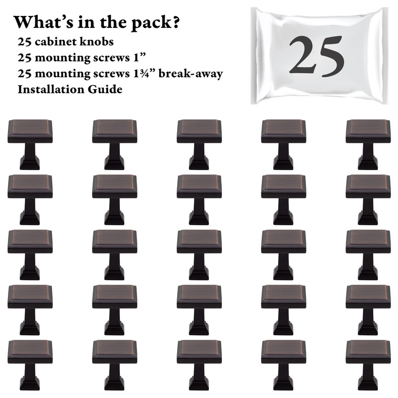 DesignPerfect DPA25S54K Transitional Pack of (25) - 1-3/16 Inch - Bronze gallery