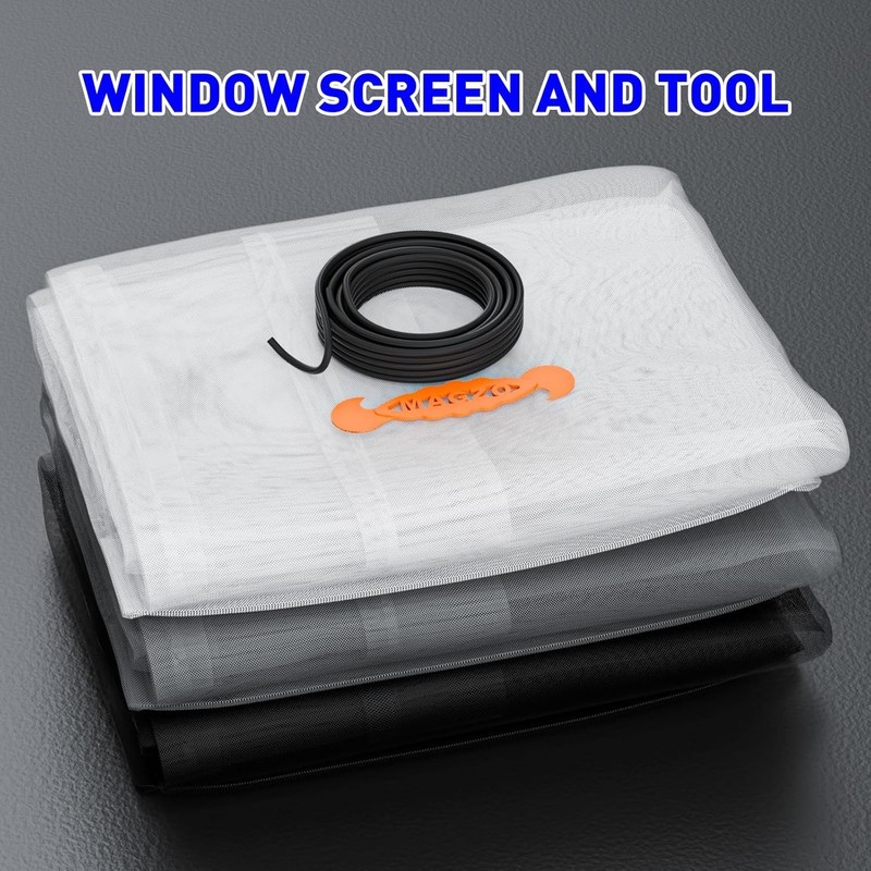 Pet-Proof & Washable Window Screen Mesh 48"x99" - Ideal for DIY Replacement gallery