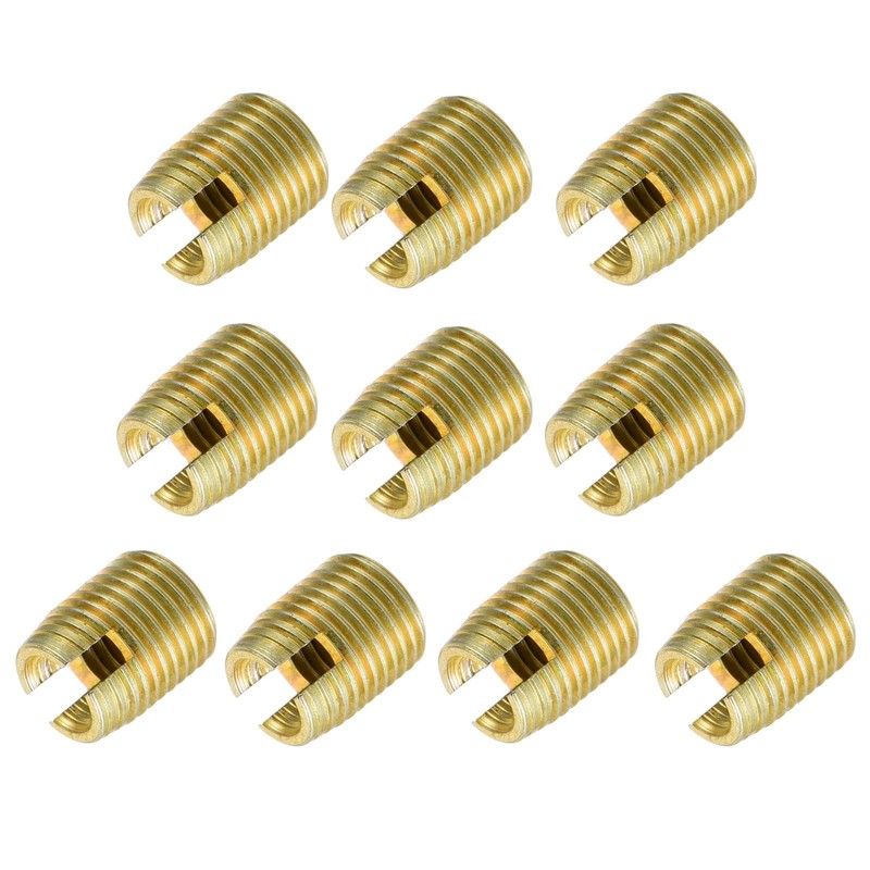 Self Tapping Threaded Inserts M3 M5x6mm 45# Carbon Steel Repairing Nuts 40pcs