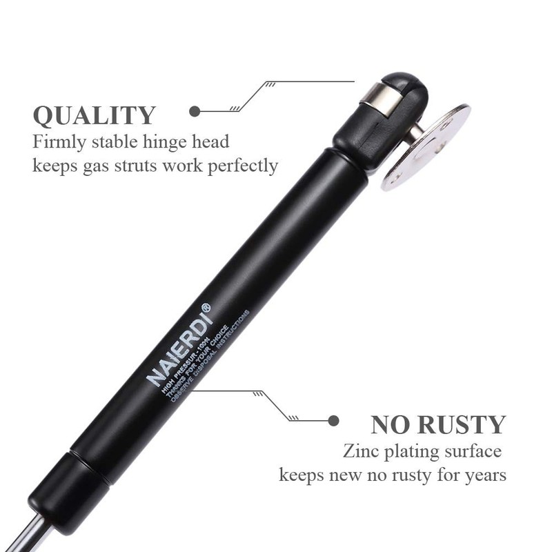 2 Pack 100n/22lb Gas Spring Lid Support Lift Support Gas Strut Soft Close Hing gallery