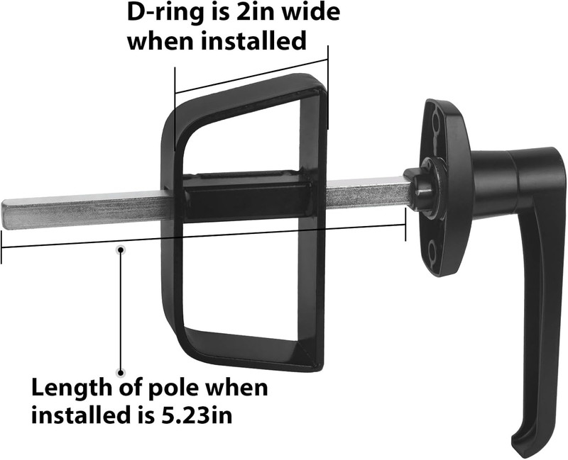 5-Key L-Handle Shed Lock Kit - Durable Anti-Corrosion Metal Hardware with 5-1/2" gallery