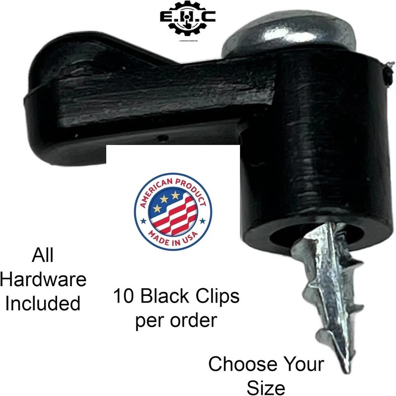 Window Screen Clips "Black” Plastic Choose Your Size! /Size Run Flush up to 1... gallery