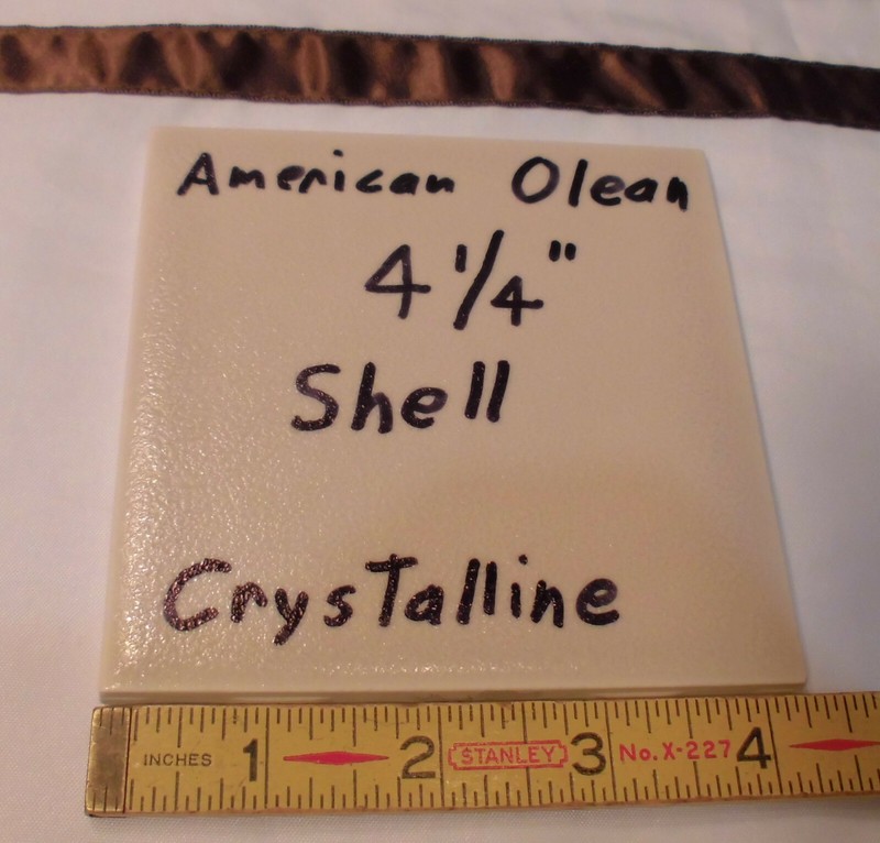 1 pc. *Shell Color* Dirty White Ceramic Tiles *Crystalline* 4-1/4" American O gallery