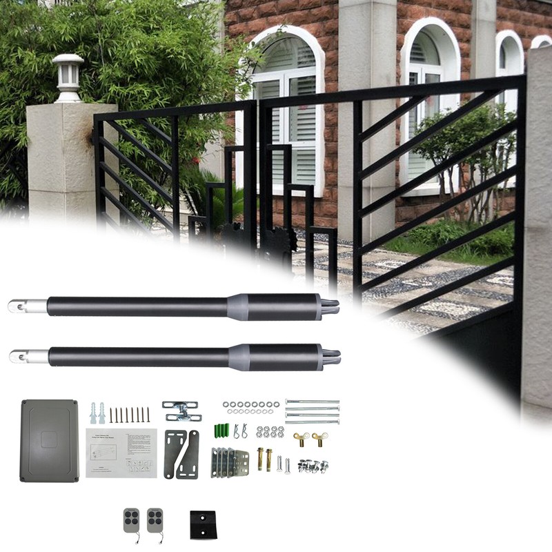650LB Automatic Heavy Duty Arm Dual Swing Gate Opener DC Motor Remote Control US gallery