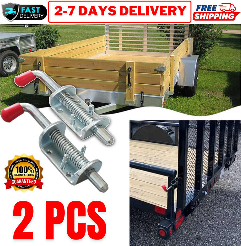 6″ Steel Latch Pin Door Lock Spring Loaded for Trailer Tail Gate Truck Shed Door