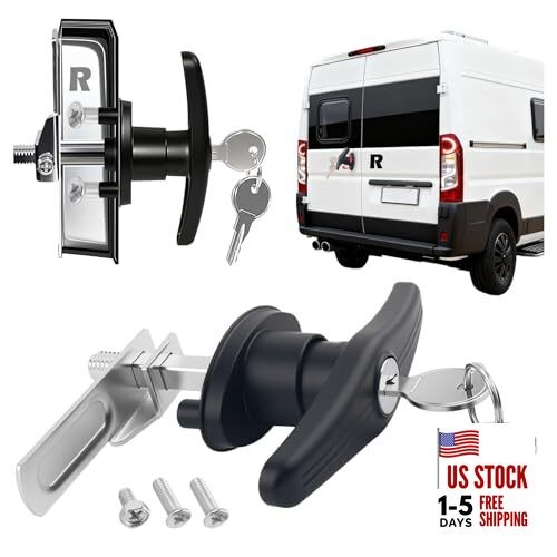T-Handle Truck Topper Lock Kit with Lock Cam & 2PCS Keys,Sturdy Camper Shell R