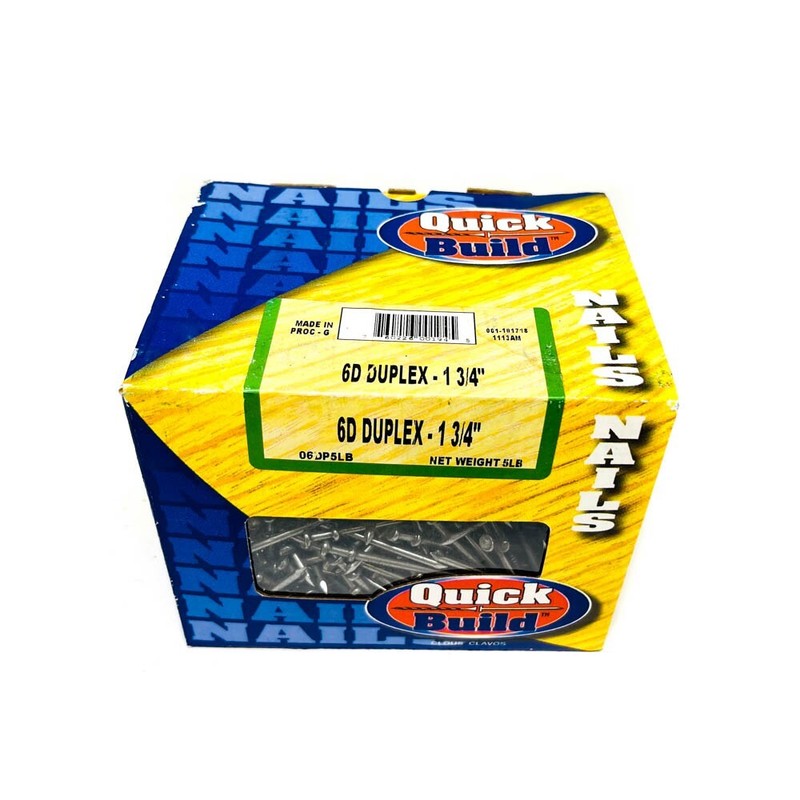 Quick Build 06DP5LB General Construction Duplex Nail 6d 1-3/4in Bright 5 lb Pack gallery