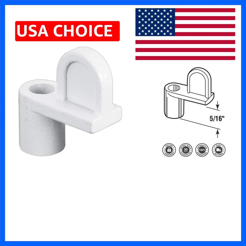 Diecast Screen Clip, 5/16 In., White 100 Pack