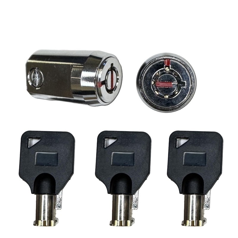 RiKey Security - 2X Storage Cylinder Locks KEYED Alike with 3 Tubular Keys fo... gallery