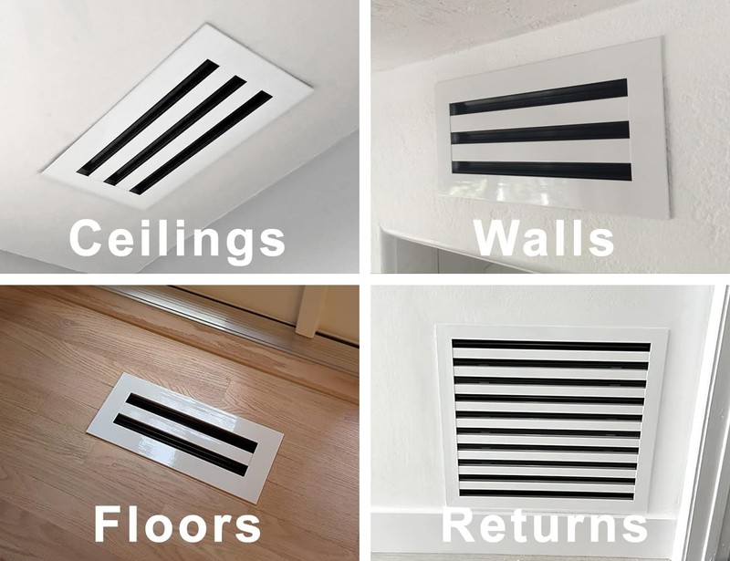 Buildmart - 24 Linear Slot Diffuser - 2 Slot Double Slot - White Decorative Air gallery