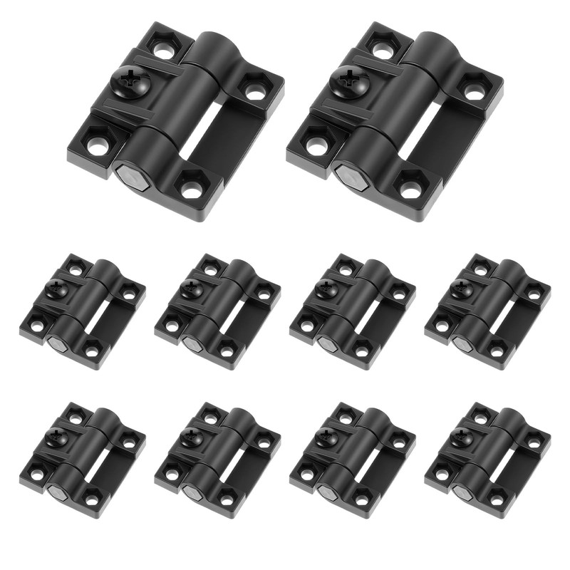 10 Piece Adjustable Torque Hinge 43mmx36mm 4 Countersunk Holes Black Plastic …