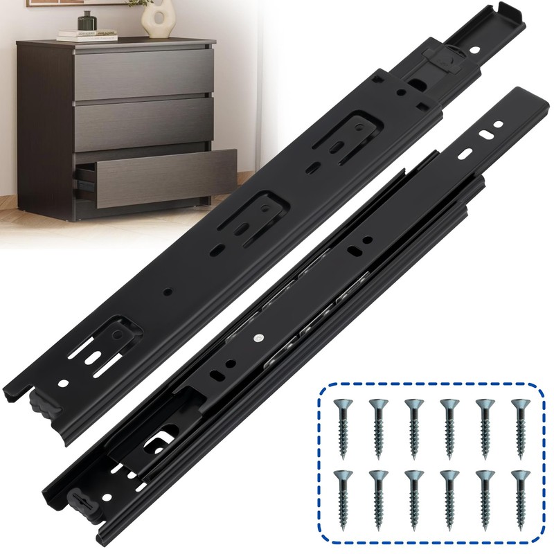 12 Inch Drawer Slides 1 Pairs (2pcs) Heavy Duty Full Extension Ball Bearing, …