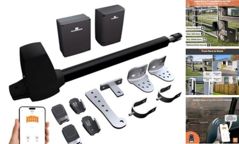 Beagle Automatic Gate Opener Up to 16ft and 800lb Heavy Duty Swing Single