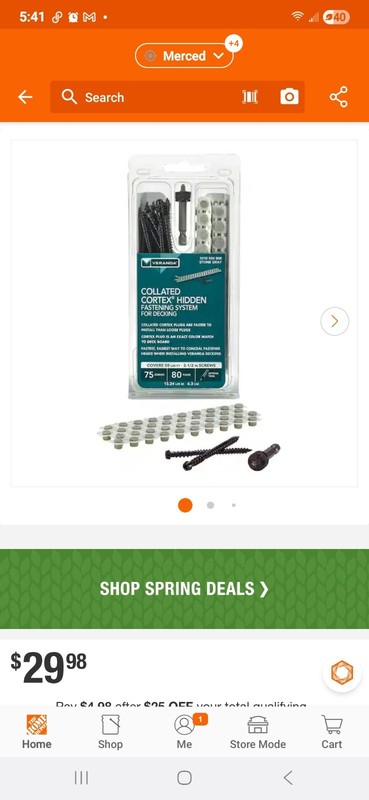 Collated Cortex Hidden Fastening System for Veranda Decking 2-1/2 In. Stone Gray gallery