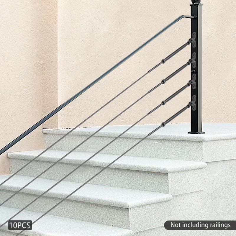 Cable Railing Hardware Kit - 10 Pairs of 316 Stainless Steel Connectors gallery
