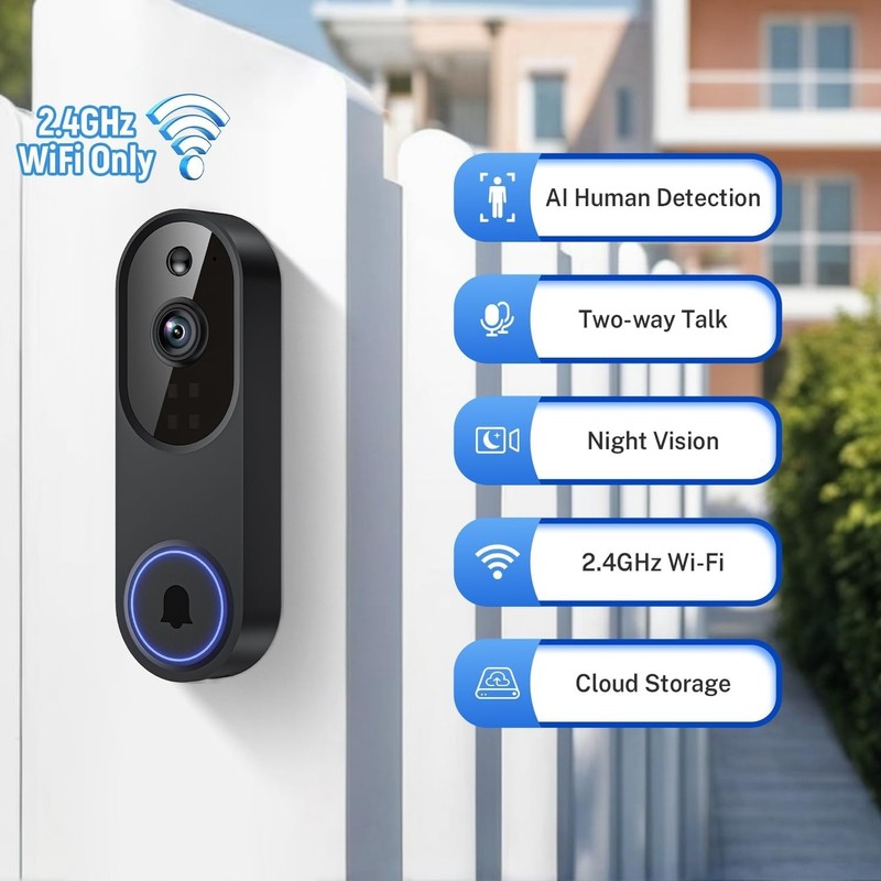 Smart Wireless WiFi Doorbell Camera Phone Door Ring Video Intercom Security Bell gallery