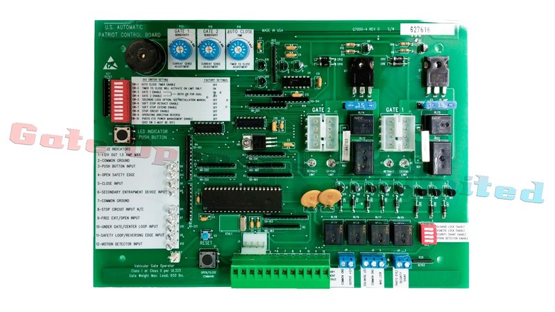 US Automatic Patriot Control Board Gate Operator Q7000 – Circuit Board 500001