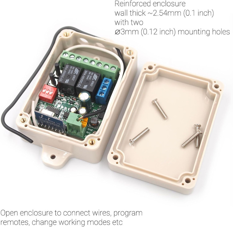 12V - 24V Secure Wireless RF Remote Control Relay Switch Universal 2-Channel Rec gallery