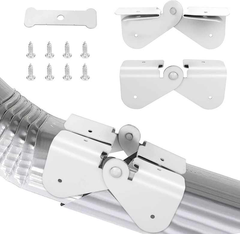 Gutter Downspout Hinge, 6Pcs Downspout Extension Flip-Up Zip Hinge Installation