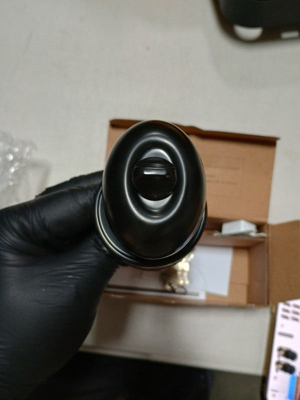6 Pack Gobrico Keyed-alike Door Knobs In Matte Black Egg Oval 