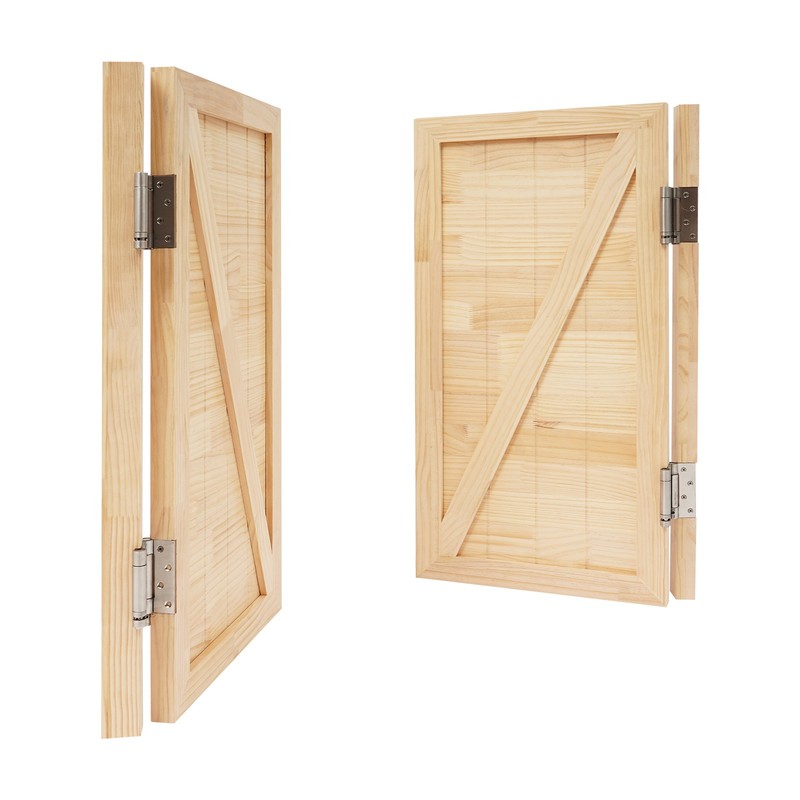 Entrance Partition Doors Solid Wood Partial Door Double-Doors Leaf for Home Yard gallery