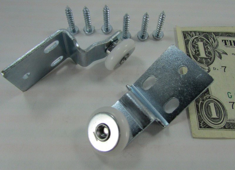 2 Anvil Mark 3/4″ Closet/Wardrobe Bypass Door Rollers, Ball Bearing, 3/4″ Offset