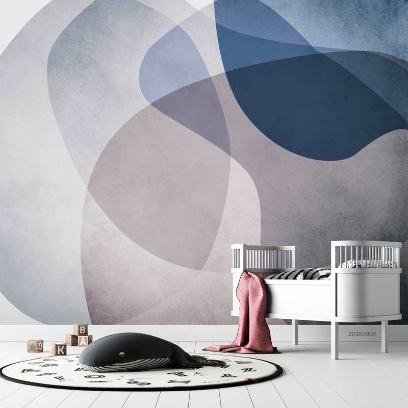 3D Abstract Watercolor Geometric Self-adhesive Removeable Wallpaper Wall Mural 5