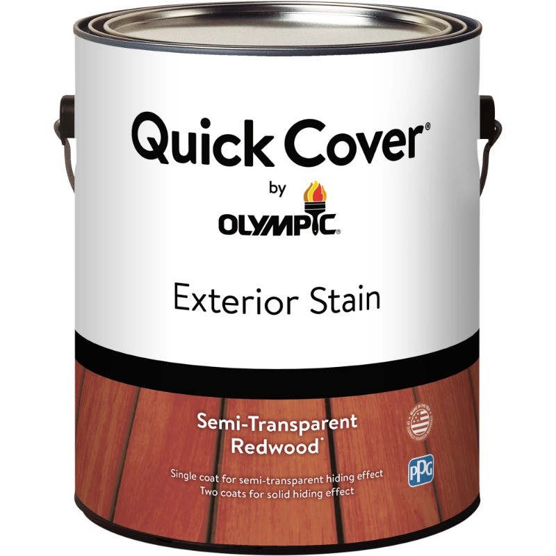 Olympic Quick Cover 1 Gallon Cedar Semi-Transparent Interior/Exterior Wood Stain gallery