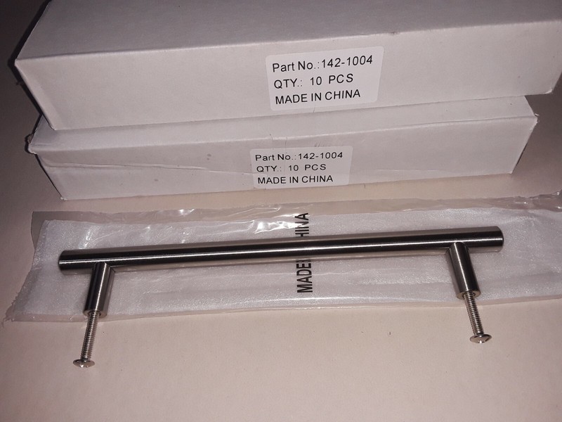 20 New T Bar Handle Drawer Pulls 160 mm x 200 mm Long SS Brushed Nickel Hardware