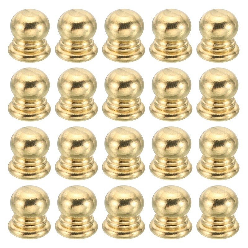 M5x0.8 Thread Brass Cap Nuts Knob 20pcs Lamp Finial Caps Nut Handle Knob 10mm