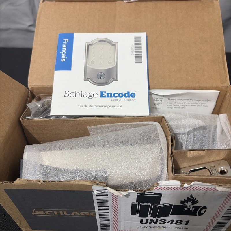 Schlage Encode Century – Satin Nickel – WiFi Enabled Electronic Keypad –
